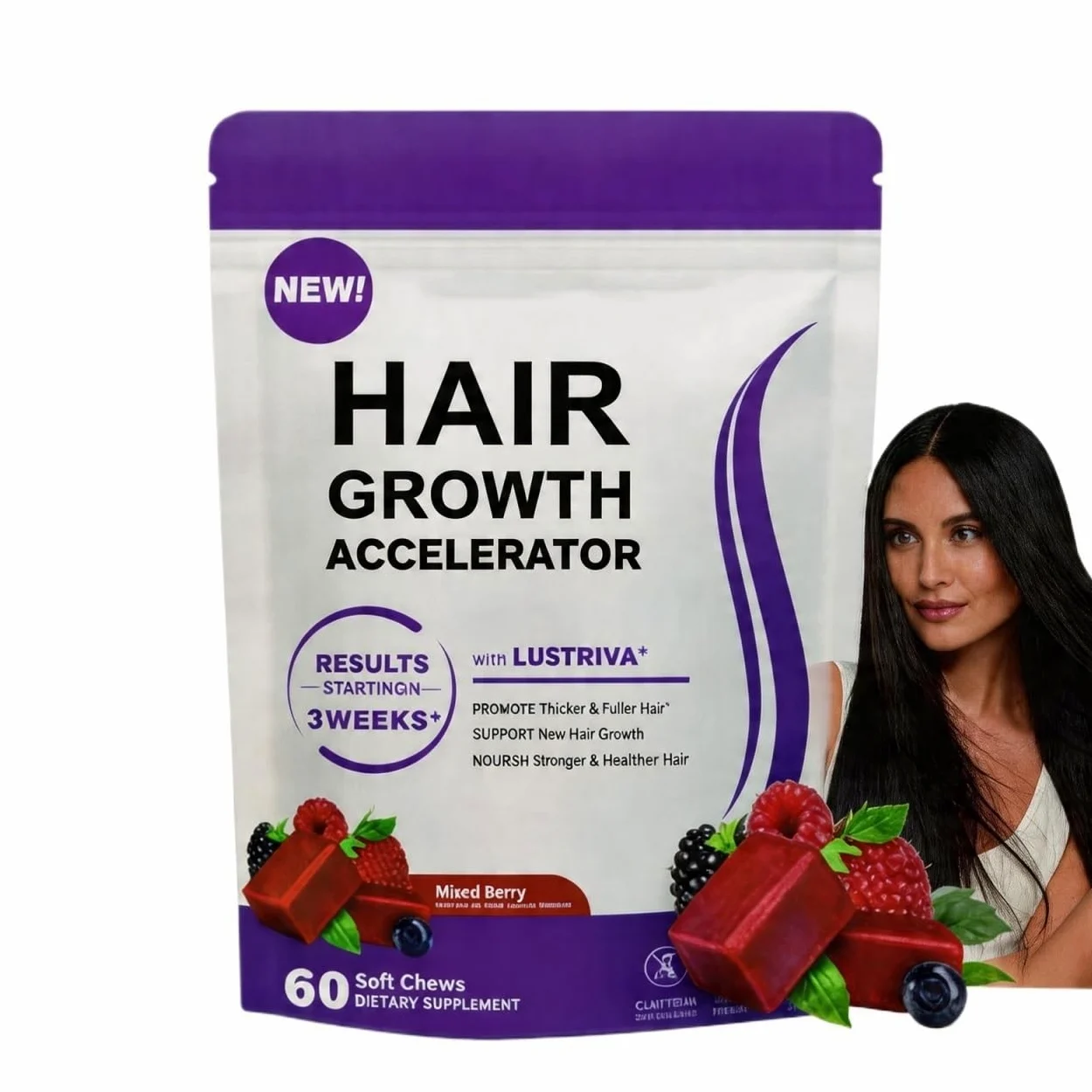 60 Integratori Gommosi For La Crescita Dei Capelli: Supportano Capelli Sani Con Biotina E Vitamine, Deliziosi Facili Da Assumere