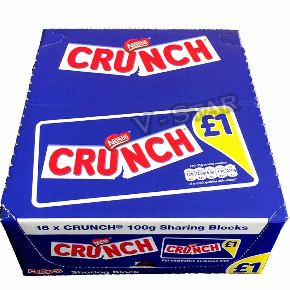 Nestle CRUNCH Cioccolato al latte 16 x 100g Sharing Blocks BAR Original