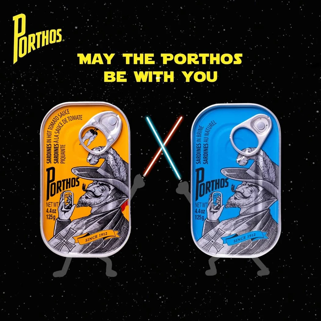 Porthos Sardines Mix, 6 barattoli x 125 g, dal Portogallo