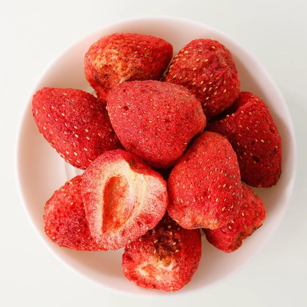 Fragole liofilizzate premium 110 g,Fragole secche congelate intere grandi,100% naturali,Senza additivi