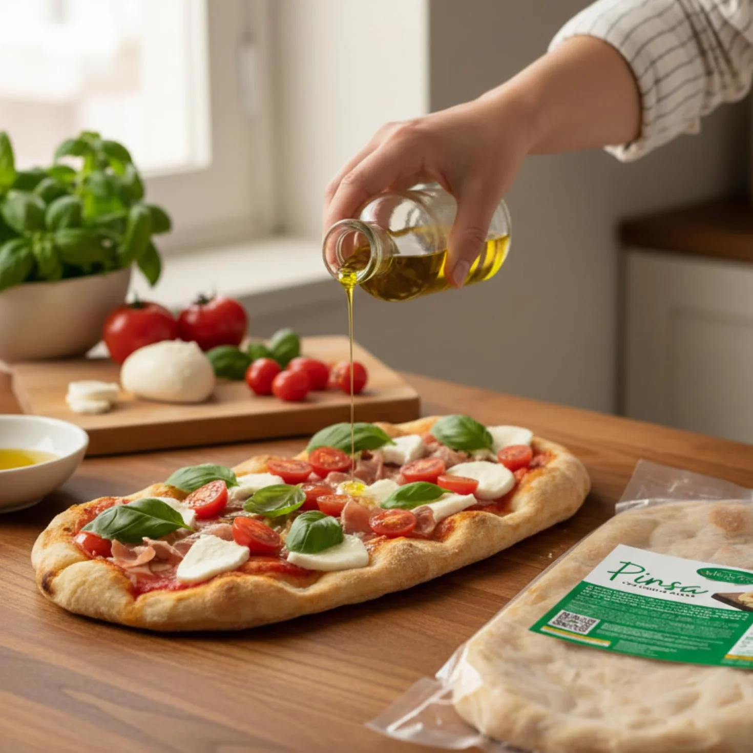Valle del Crati 18 Basi Pinsa Precotta Artigianale | Pinsa Pronta in 5 Minuti , Lunga Lievitazione , Prodotta in Calabria , Basi Pinsa da 250 grammi c.a.
