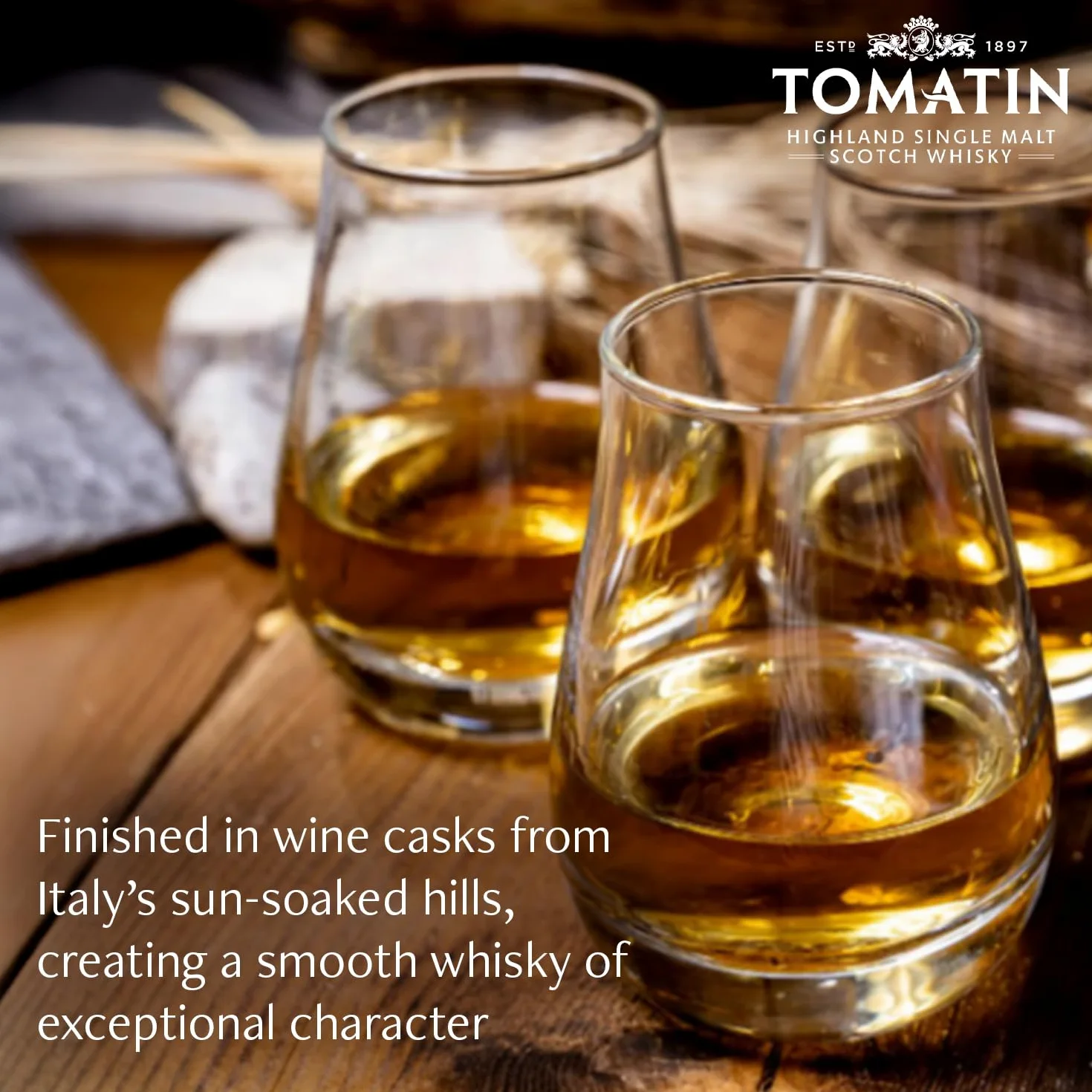 Tomatin Italian Collection Amarone Whiskey - Highland Single Malt Scotch Whisky Maturato in Botti di Amarone e Bourbon, 46%, Bottiglia in Vetro da 70cl