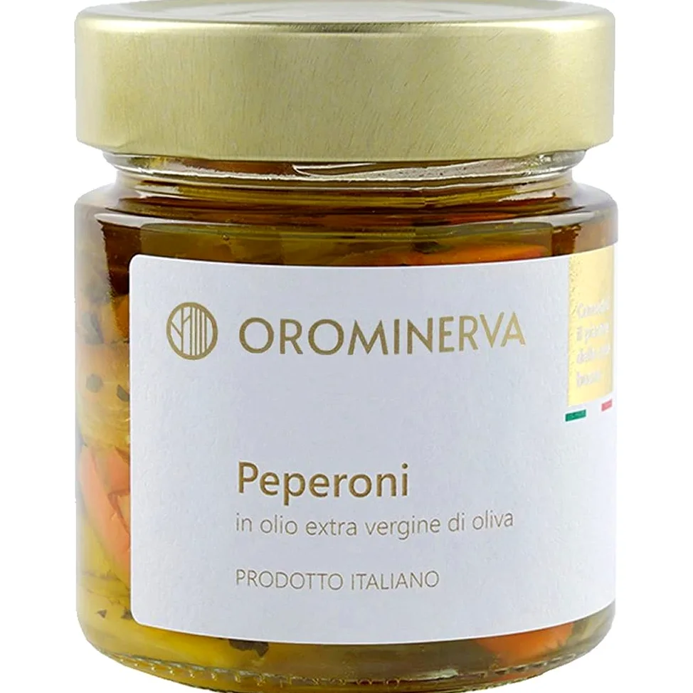 OROMINERVA - Box Territorio - Confezione regalo alimentare con prodotti tipici, specialità italiane sott'olio: asparagi, carciofini, melanzane, peperoni, zucchine, cipolla bianca di Isernia.
