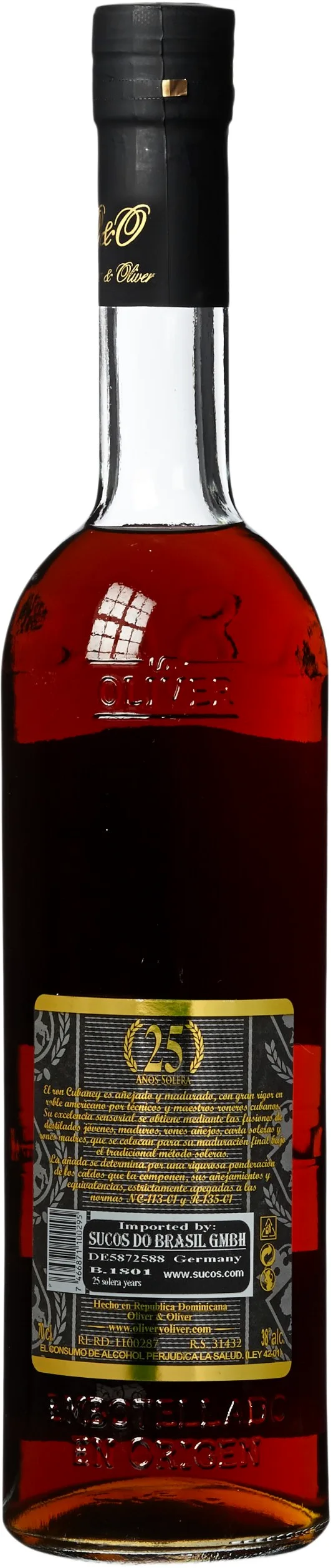 Ron Cubaney TESORO 25 Sistema Solera 38% Vol. 0,7l in Giftbox