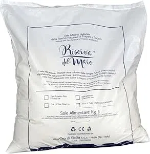 Sale Marino Integrale Artigianale di Trapani – Sicilia – Presidio Slow Food – Macina Grossa, Naturale e Non Raffinato (5 kg)
