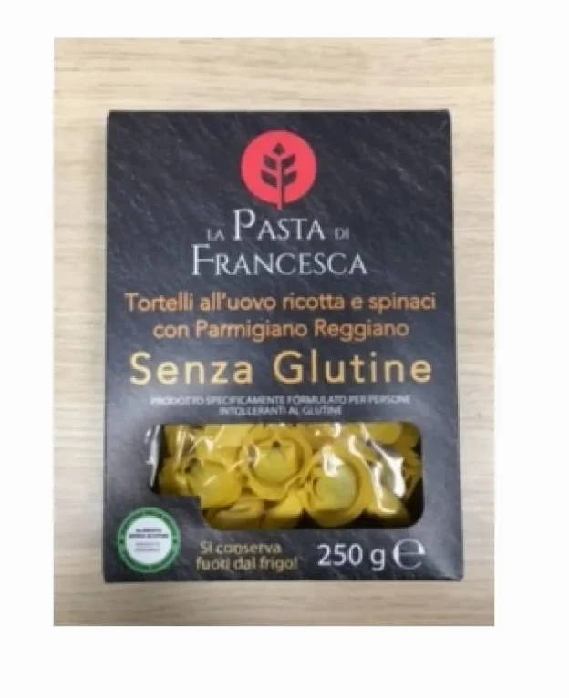 LA PASTA DI FRANCESCA - 3 CONFEZIONI DA 250 GRAMMI DI TORTELLI ALL'UOVO SENZA GLUTINE RICOTTA E SPINACI