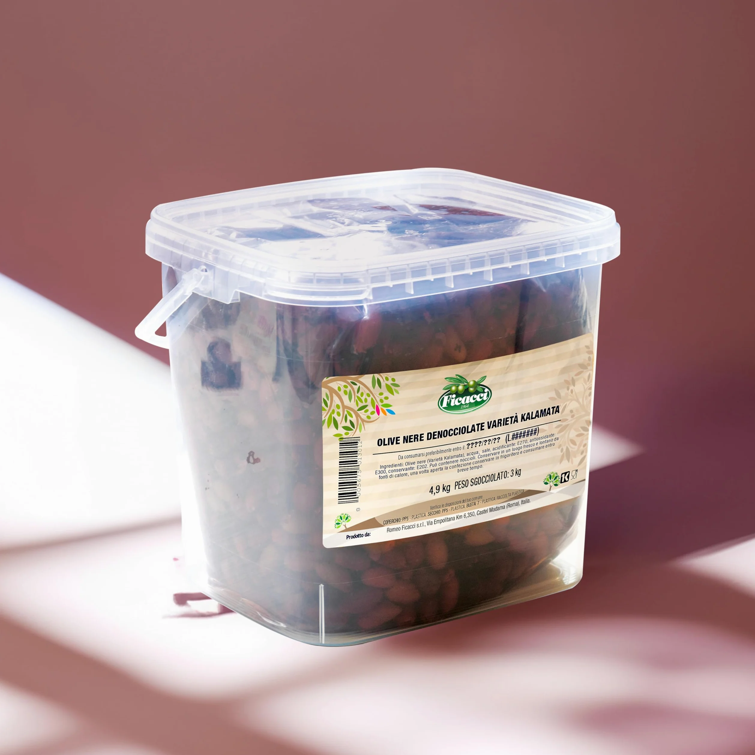 Ficacci - Olive Nere Kalamata Denocciolate 3Kg