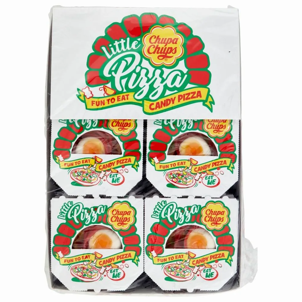 Chupa Chups Little Pizza, Caramelle Gommose, Gusti Assortiti, Confezione da 30 Mini Pizze, Ottime come Idea Regalo e per Compleanni