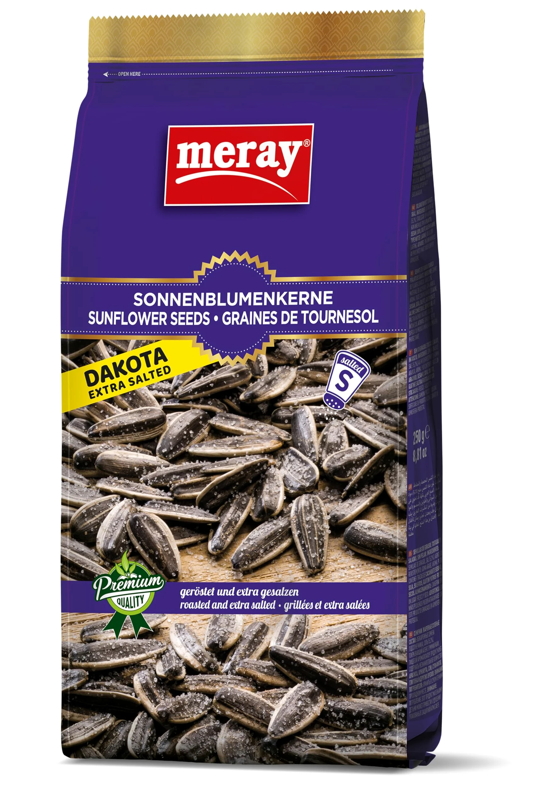 MERAY Semi di girasole Dakota tostati e extra salati 250g