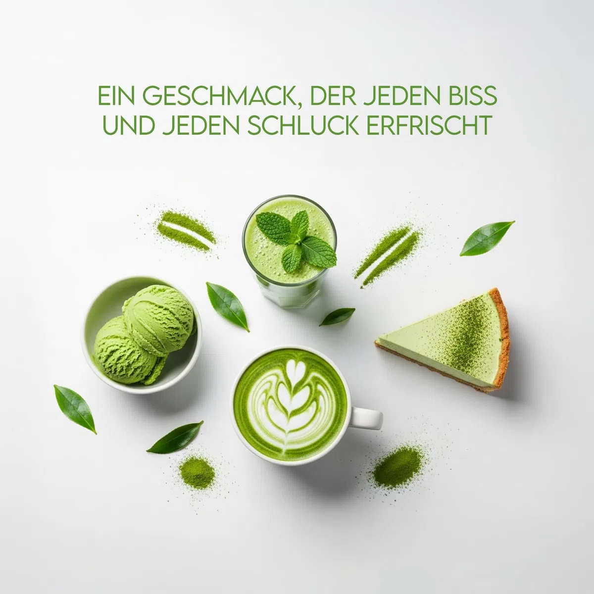 Tè Matcha – Tè verde – Tè alla spirulina e aroma di fragola – 20 pezzi Estratto di tè verde, estratto di spirulina, estratto di cehri, PREMIUM GIAPPONESE