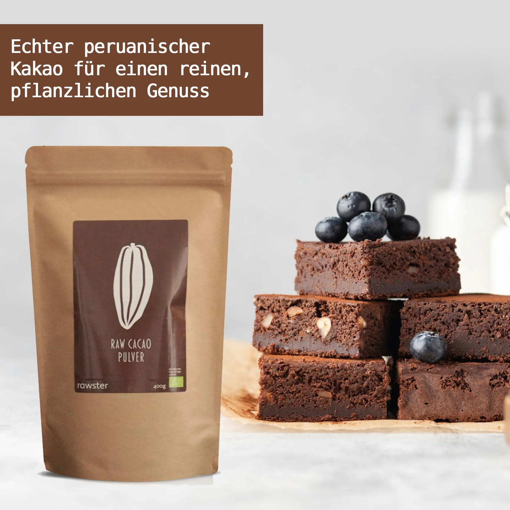 Cacao crudo biologico non zuccherato in polvere dal Perù | 100% naturale | Cacao crudo in polvere… (400 g)