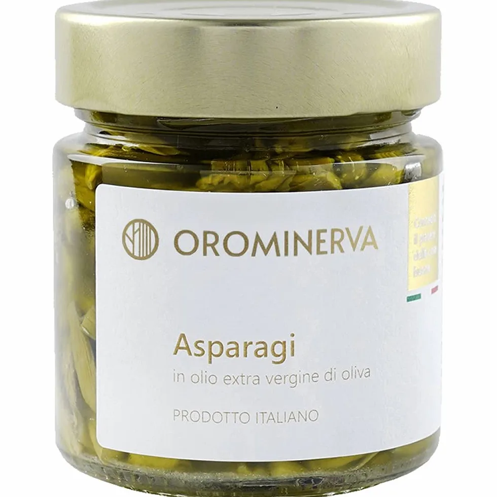 OROMINERVA - Box Territorio - Confezione regalo alimentare con prodotti tipici, specialità italiane sott'olio: asparagi, carciofini, melanzane, peperoni, zucchine, cipolla bianca di Isernia.