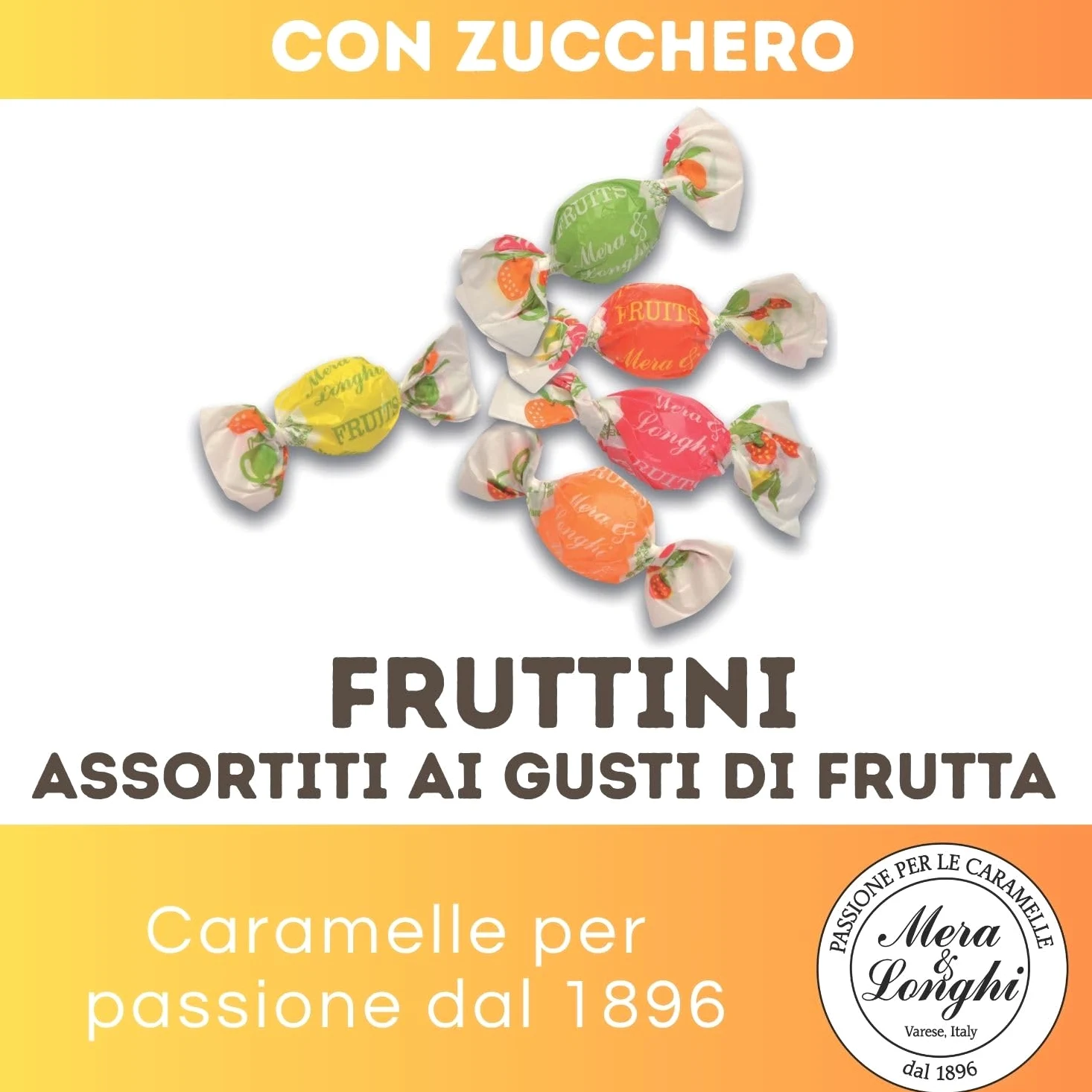 Mera & Longhi dal 1896 - CARAMELLE ZUCCHERATE FRUTTINI SICILIANI - Confezione da 3 Kg