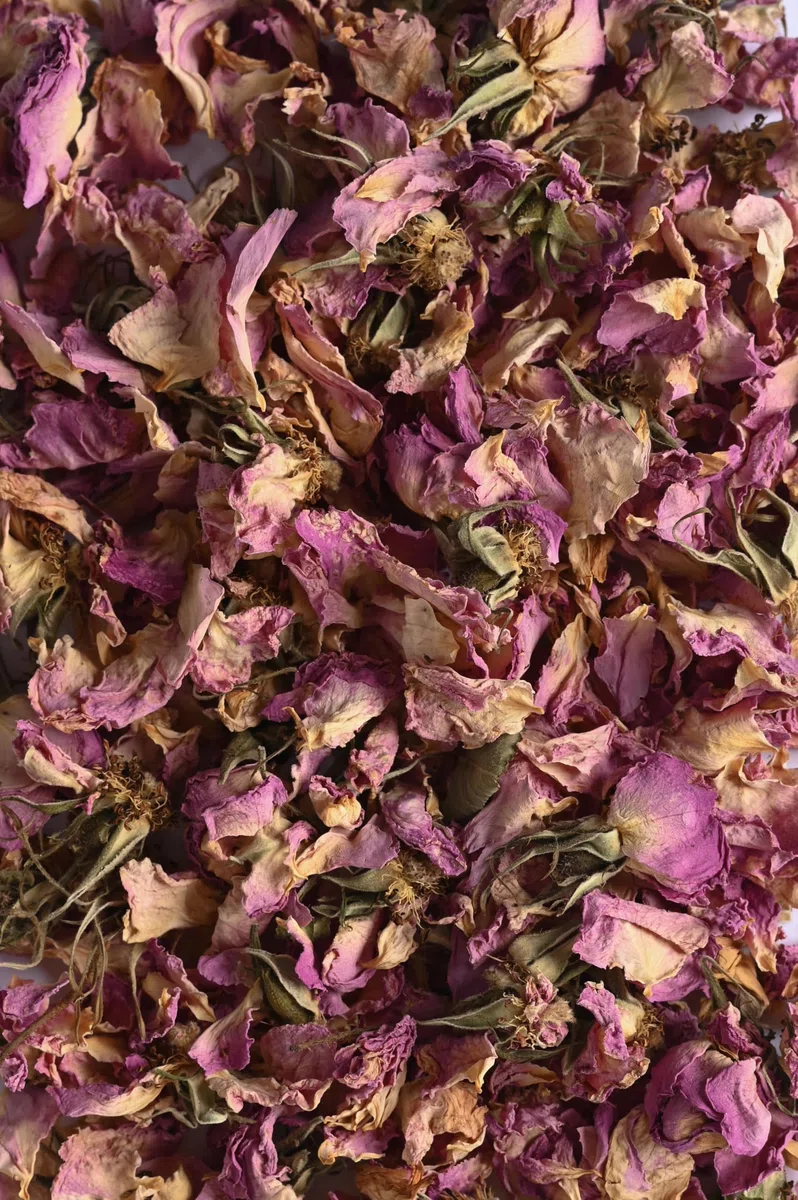 Biojoy Petali di Rosa Essiccati BIO (200 g), commestibili e naturali, adatti per infusi (Rosa Damascena)