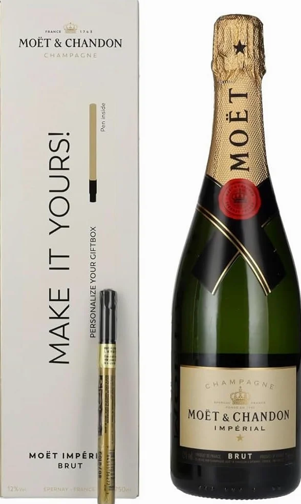 Moët & Chandon Champagne IMPÉRIAL Brut 12% Vol. 0,75l in Giftbox with Goldstift