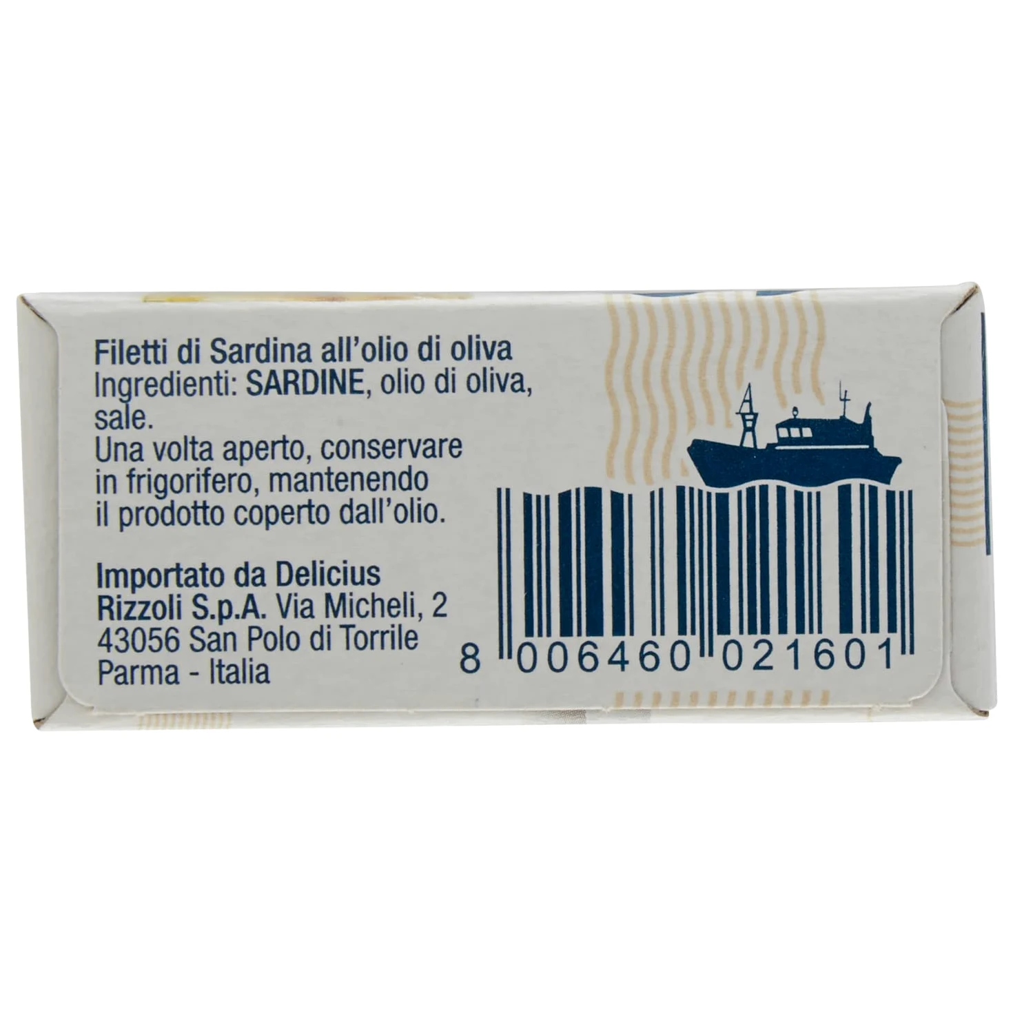Delicius Scatola di Filetti di Sardina in olio di oliva, 120G (10 pezzi)