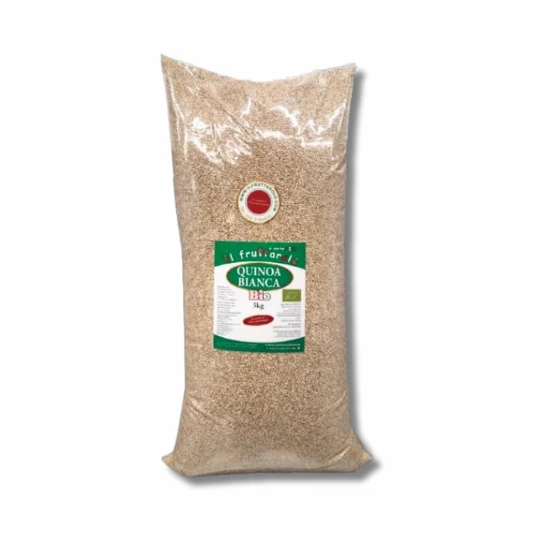 IL FRUTTAROLO Quinoa Bianca Biologica 5 Kg Semi di quinoa bio ottima fonte di proteine perfetta per piatti vegani e ricette salutari. Formato convenienza