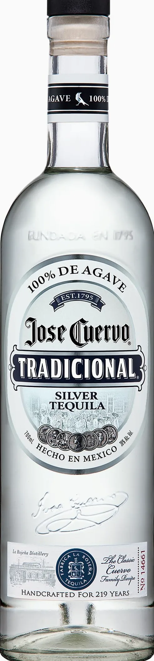 Jose Cuervo Tradicional Silver 70cl - Tequila 100% blue agave, non invecchiato. 40% vol.