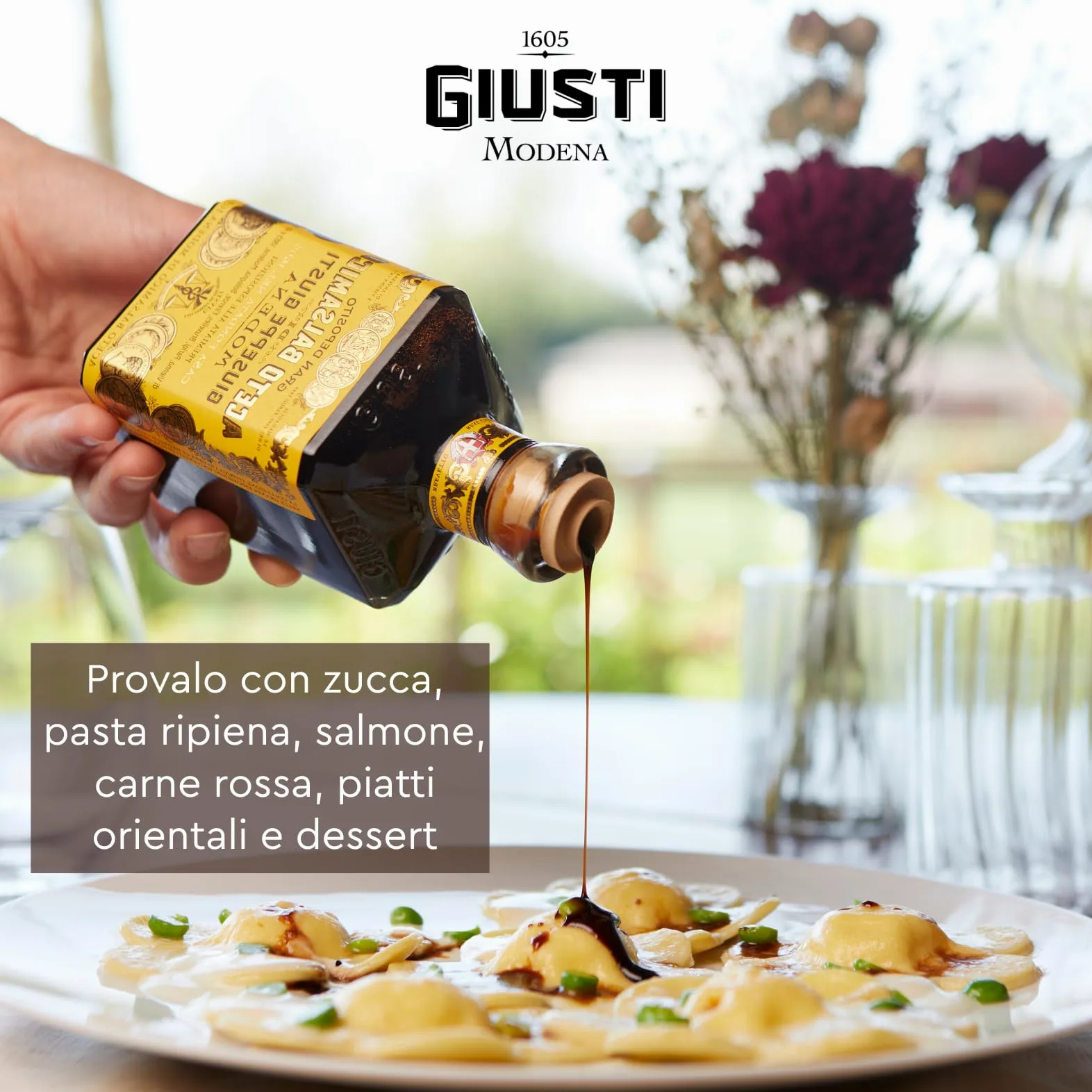 Giusti - Aceto Balsamico di Modena IGP 4 Medaglie d’oro – Cubica 250ml con astuccio