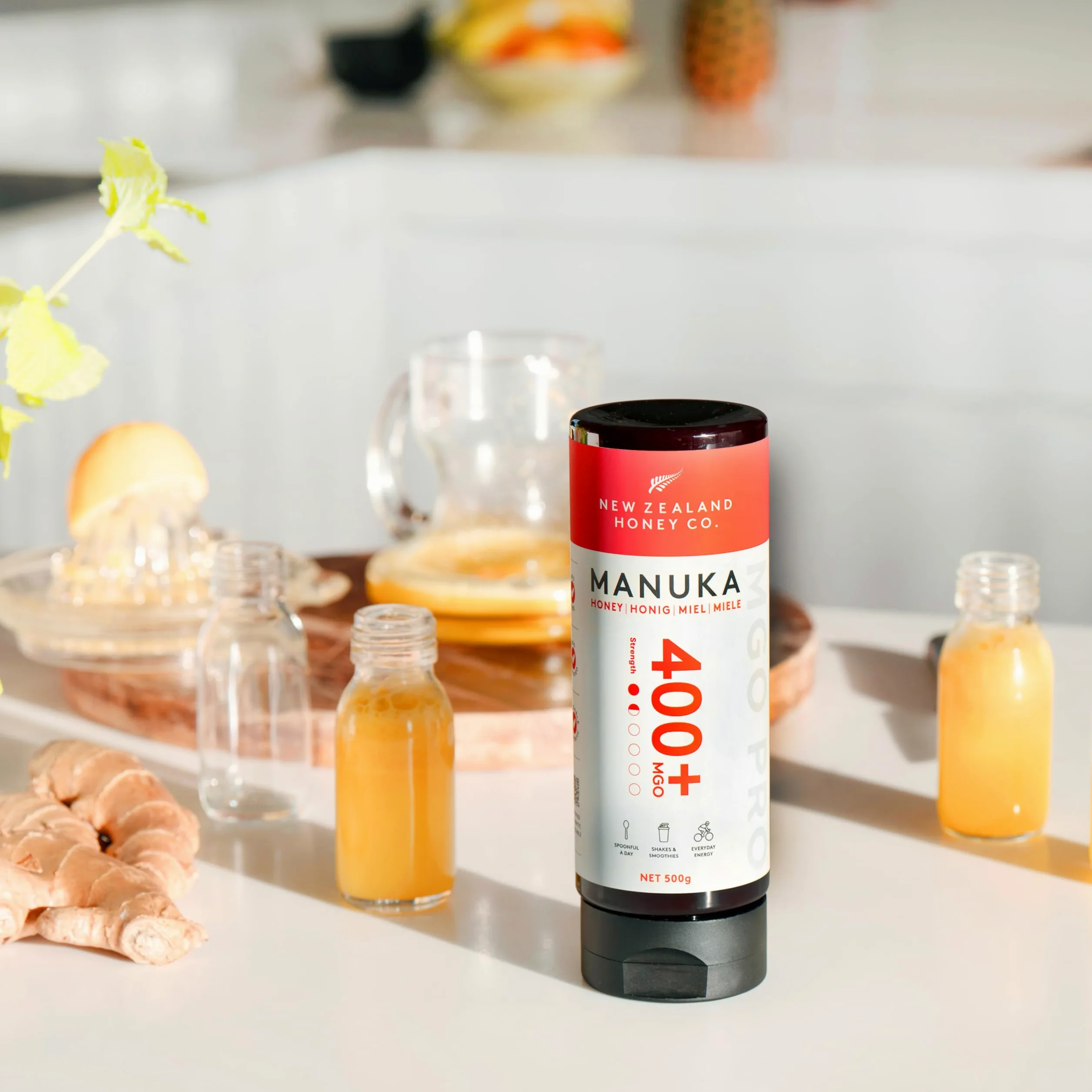 New Zealand Honey Co. Miele di Manuka MGO 400+ | Attivo e lordo | Prodotto in Nuova Zelanda | 500g