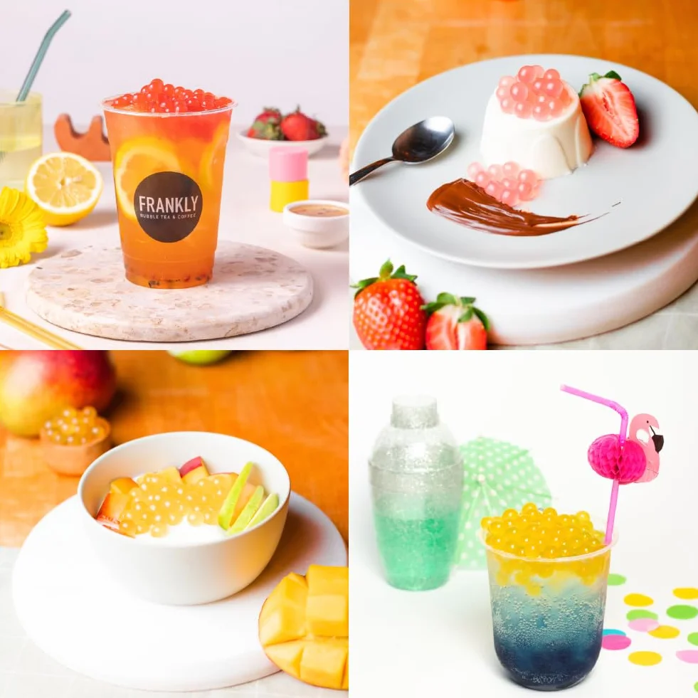 FRANKLY Popping Boba al Frutto della Passione, barattolo da 450gr - Per Bubble Tea, Yogurt, Torte e Dolci