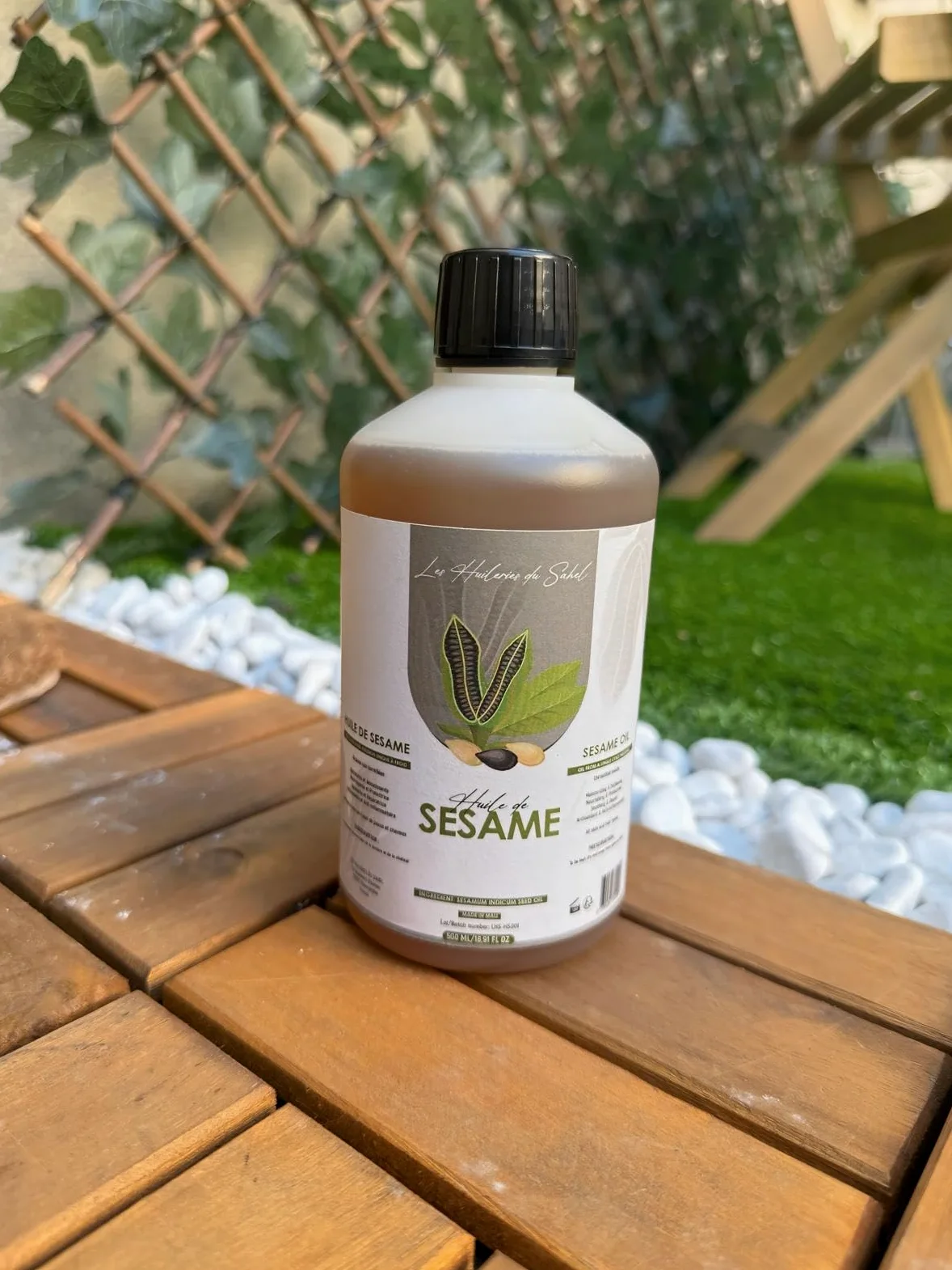 Olio di sesamo puro e naturale – spremuto a freddo – viso, corpo, capelli & massaggio – ricco di vitamina e antiossidanti – uso cosmetico