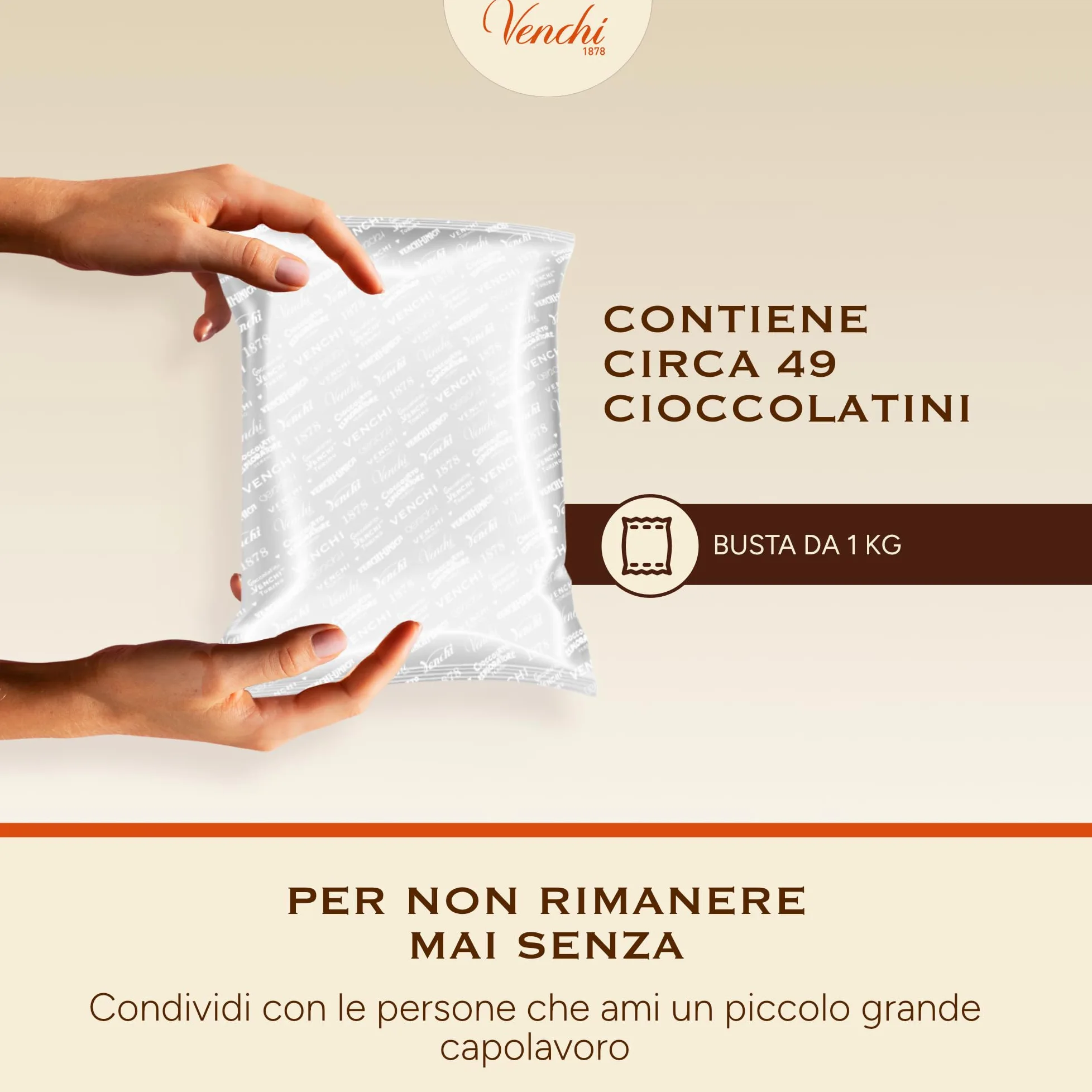 Venchi - Chocoviar Arancia - Cioccolatino Extra Fondente con Ripieno all'Arancia Rossa, 1 kg - Senza Glutine - Vegano