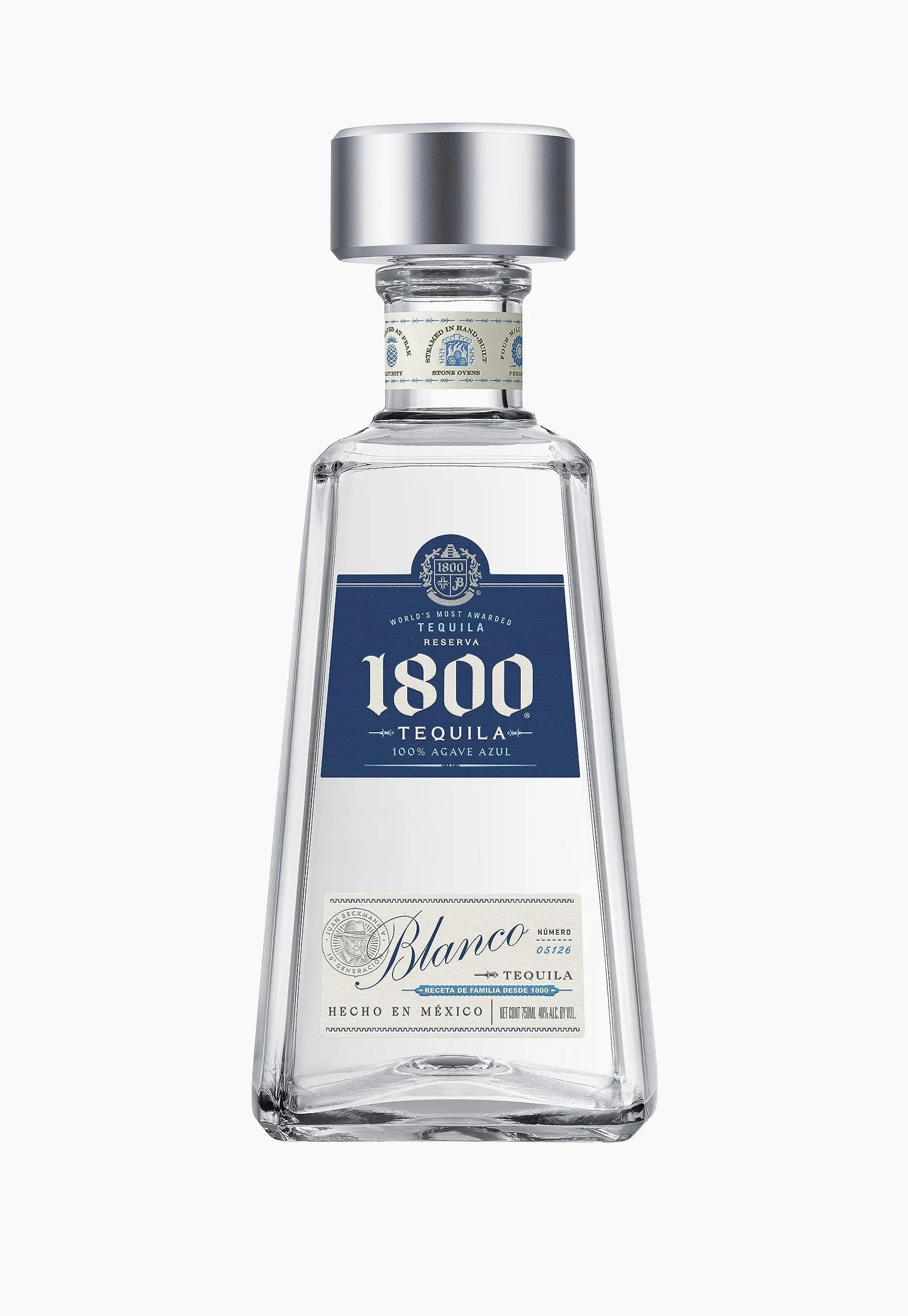 1800 Silver 70 cl - Tequila premium 100% Blue Agave. Sapore bilanciato con note fruttate e pepate. 38% vol.