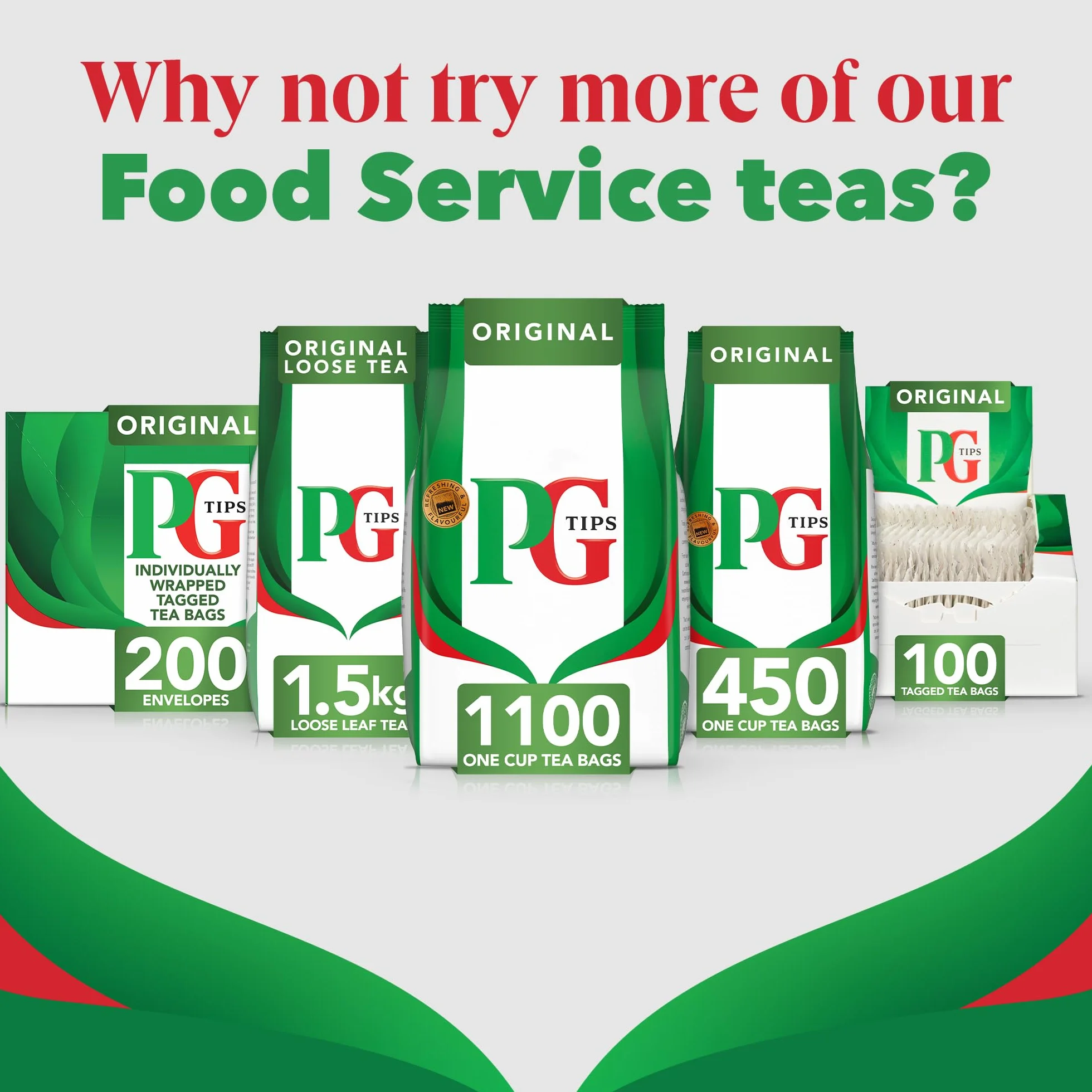 Bustine di tè PG Tips One Cup Pyramid, confezione da 1 (Totale 1100 bustine di tè)