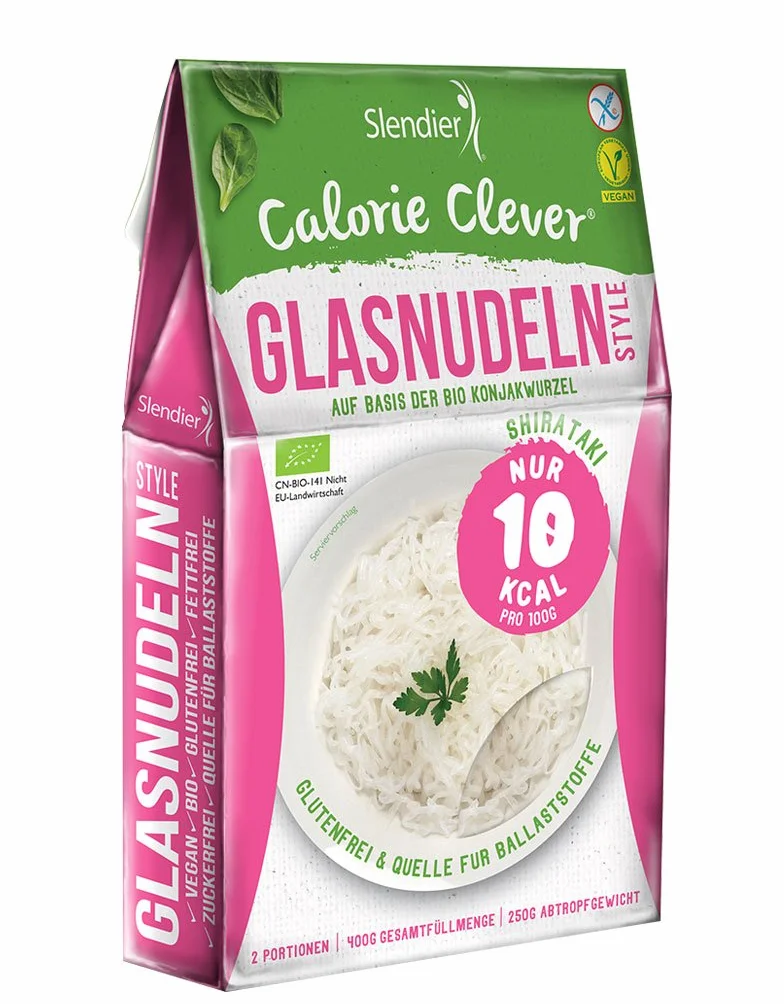 Slendier Pacchetto di prova di konjac Shirataki - diversi tipi, a basso contenuto calorico, fonte di fibre, senza glutine, qualità biologica 6 x 250 g