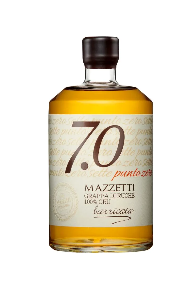 Mazzetti d'Altavilla Riserva Vitae Grappa Invecchiata in cassetta - 700 ml & 7.0 Grappa di Ruche' Invecchiata in Barriques - 700 ml