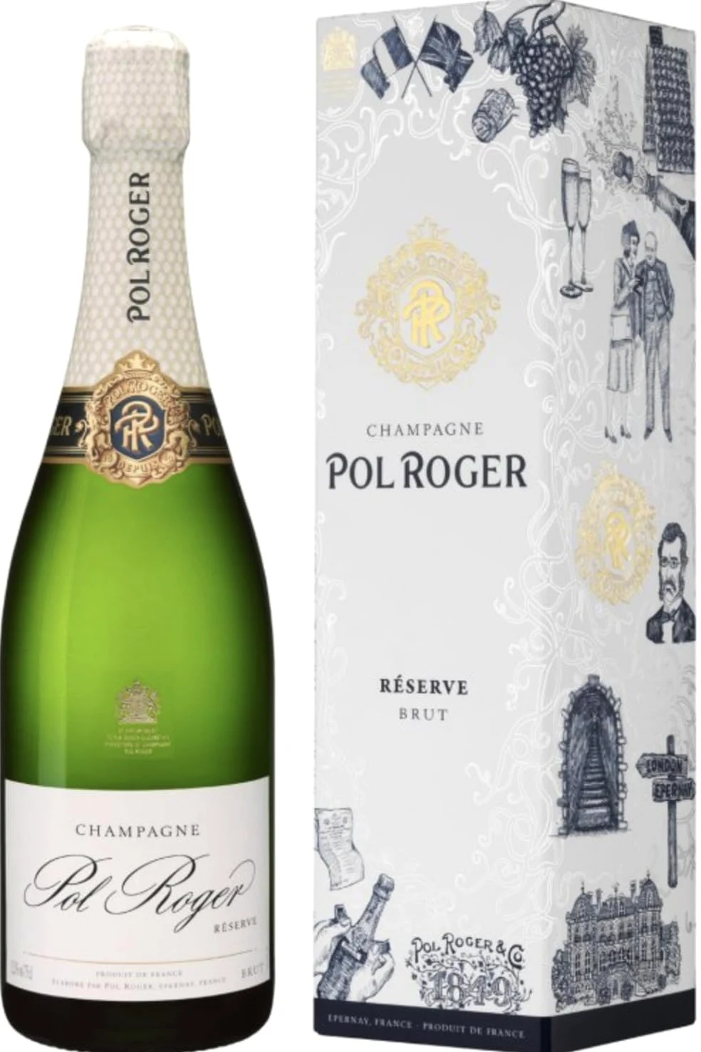 Pol Roger - Champagne Brut Réserve con astuccio - 75 cL