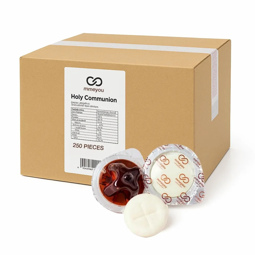 Mmeyou - Bicchieri per comunione con succo d'uva rosso, confezione da 250 pezzi, tutto in un unico set di comunione.