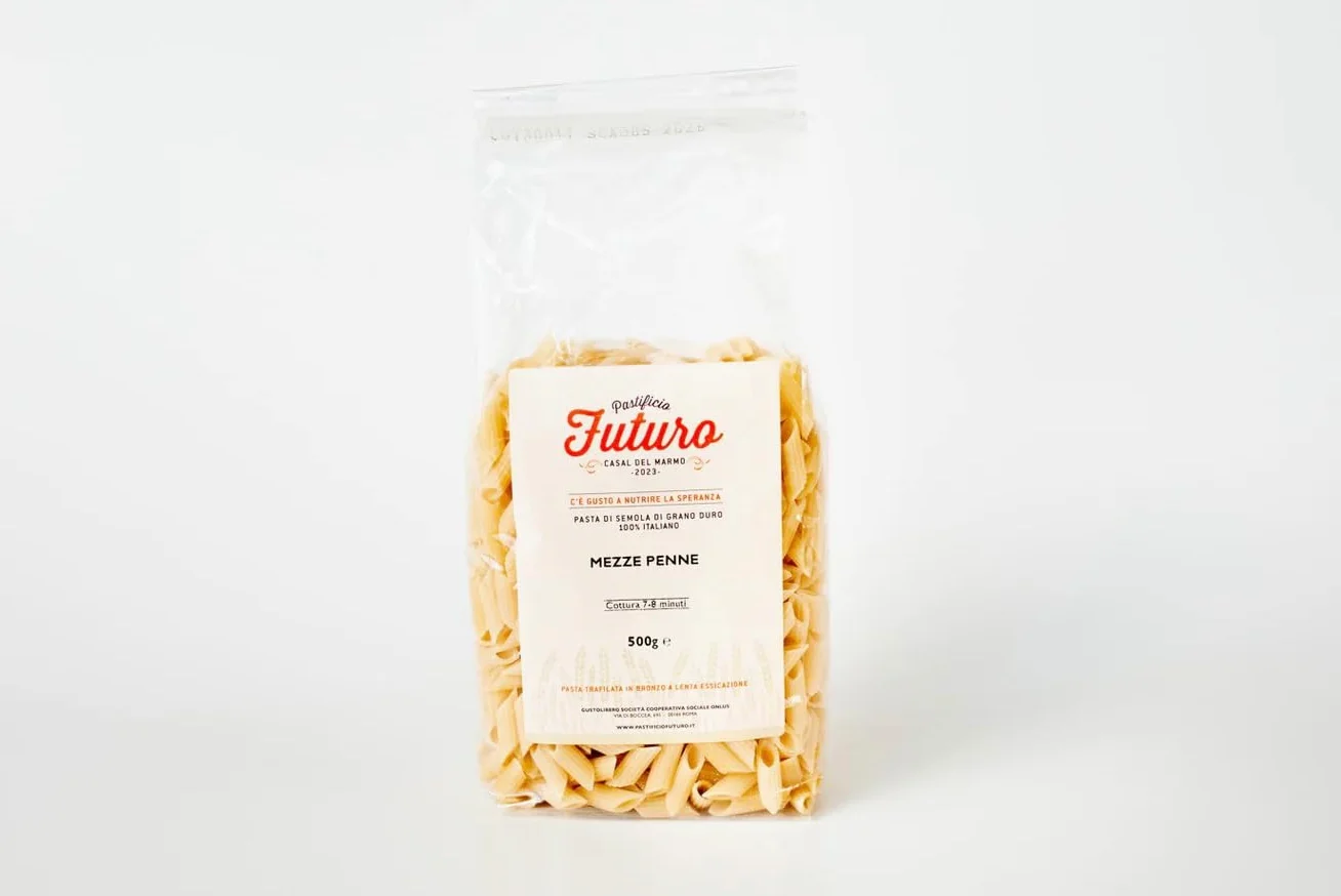 15 x 500 g - Mezze Penne - Pasta di Grano Duro - Prodotta da IDM Casal Del Marmo - Prodotta nel Lazio - Pacco da 500 g - Pastificio Futuro