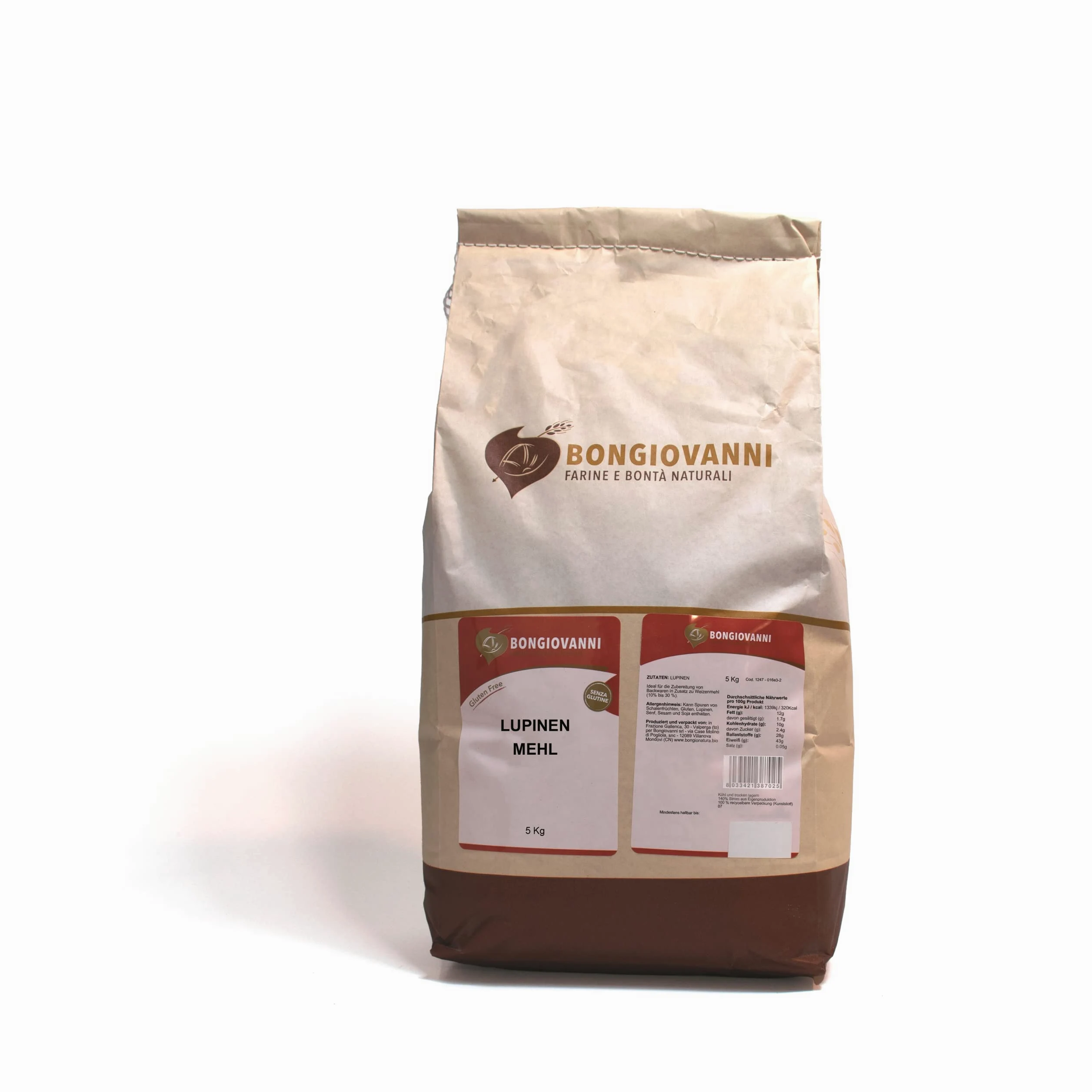BONGIOVANNI FARINE E BONTA' NATURALI Farina di Lupini 5Kg