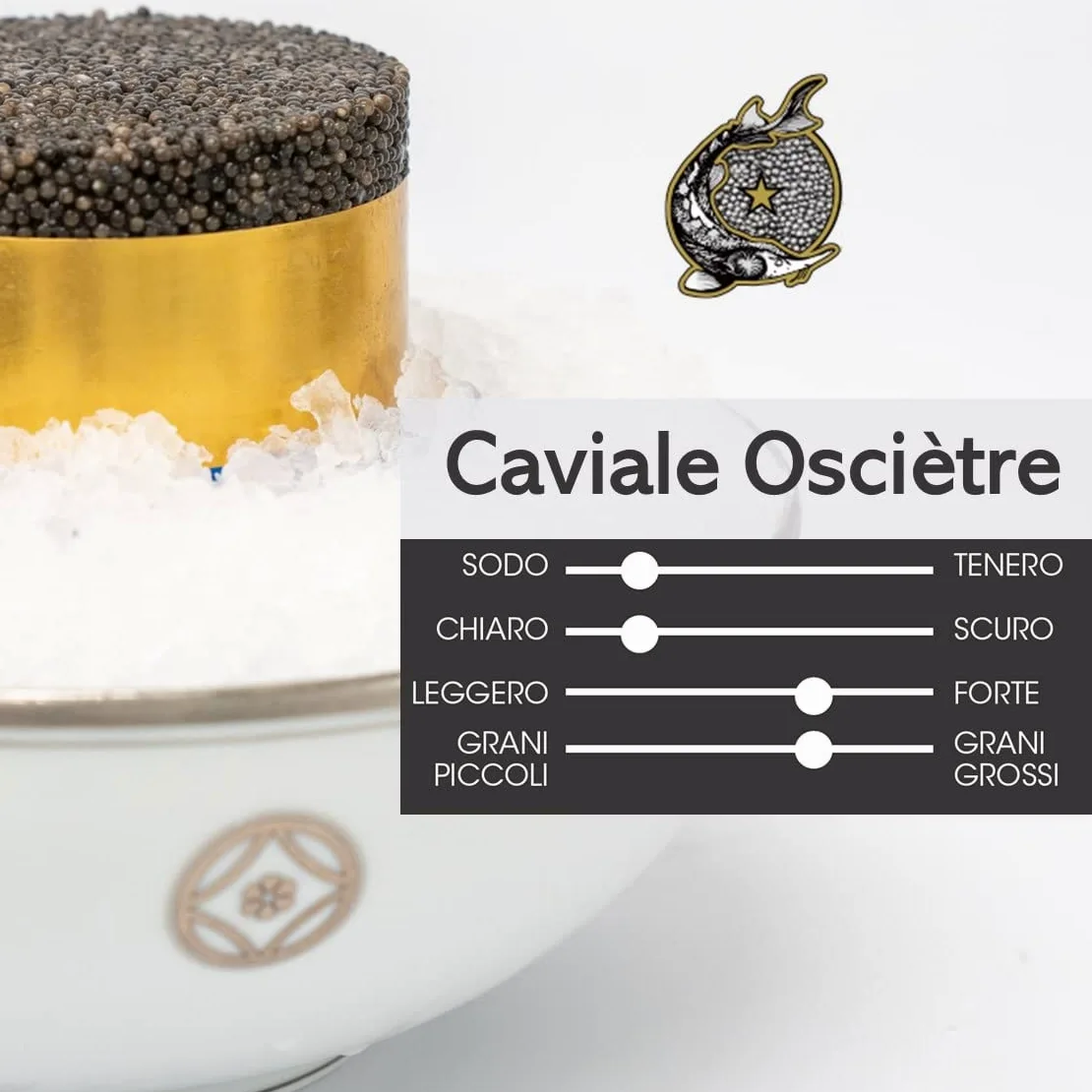 Set tre Caviali, Baeri 100g + Beluga 100g + Oscietra 100g – 3 x 100g - Consegna refrigerata - CAVIAR AMBASSADE