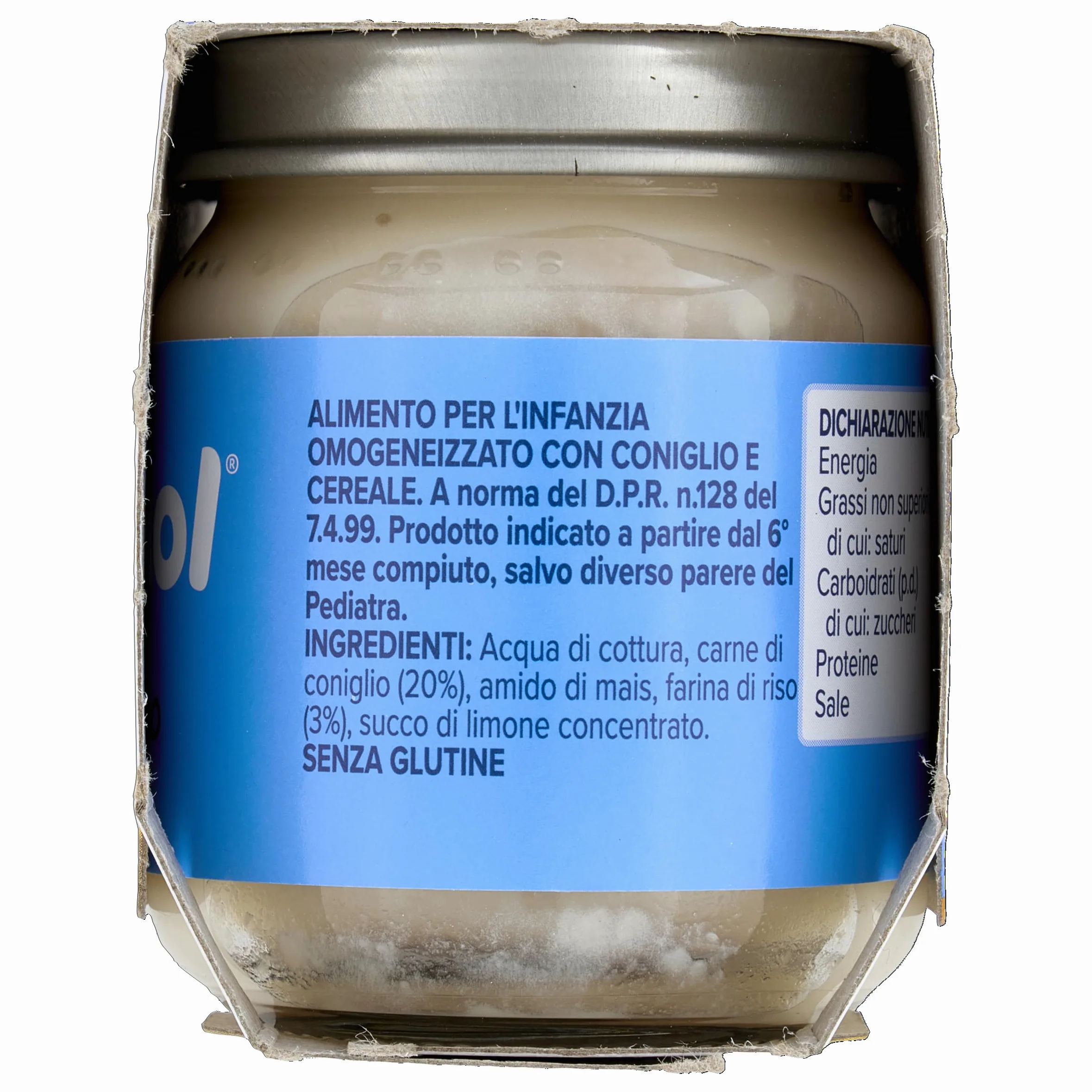 Nipiol Omogeneizzato Coniglio - 2x120 g, 12 Confezioni