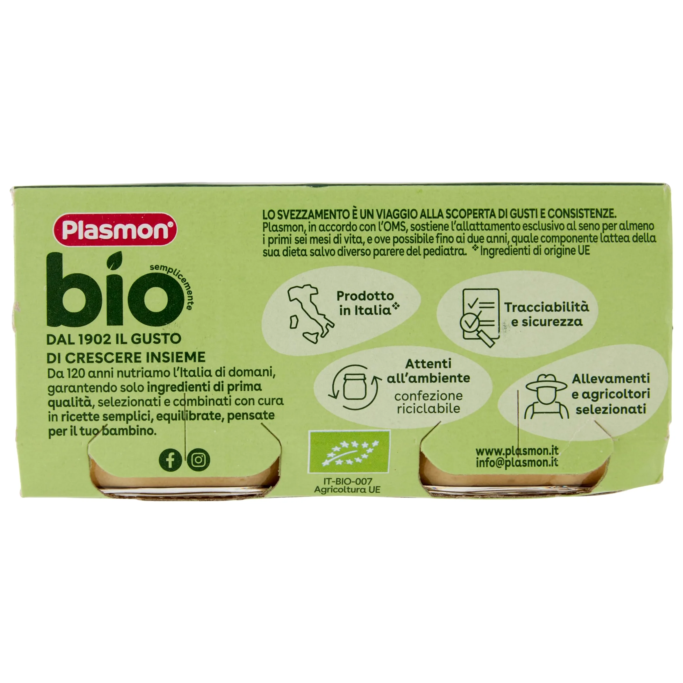 Plasmon BIO Omogeneizzato Pollo 2X80g (12 Confezioni)