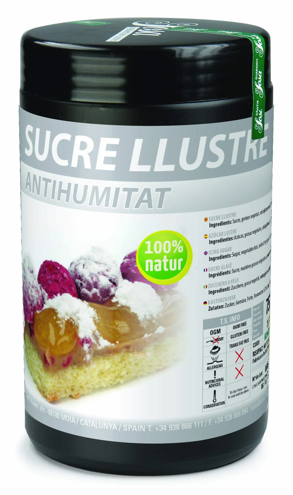 Sosa - Zucchero a velo anti umidità (resistente all'umidità) - 750g