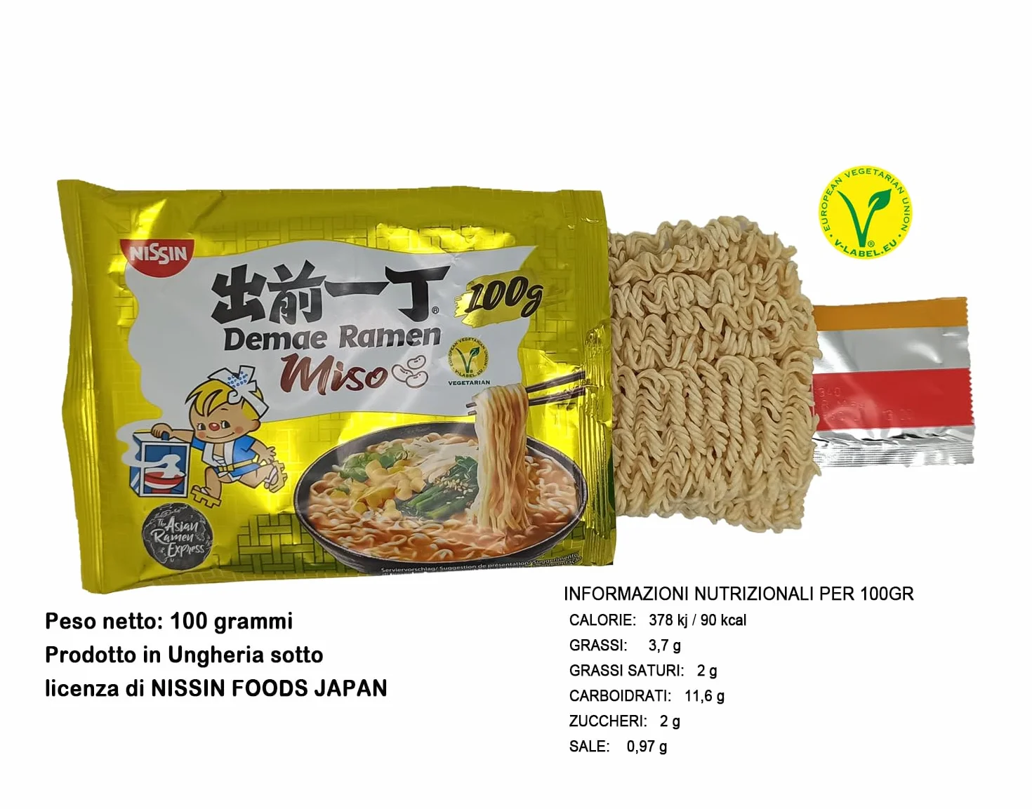 MiFan Ramen Box - Il Preferito Della Famiglia con 15 pz Deame Ramen Istantanei da Nissin per un'Esplosione di Sapori 5 Gusti Diversi