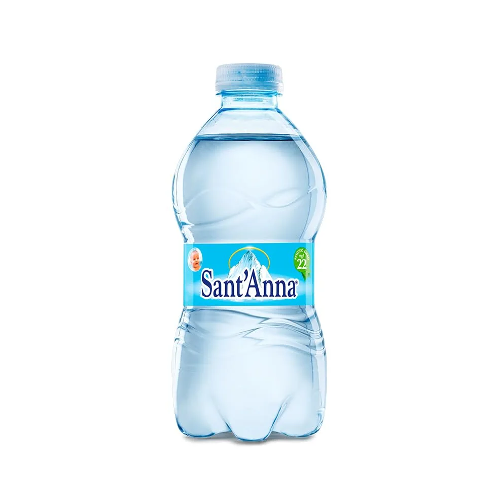 Acqua Sant'Anna Pack 0,35L Naturale | 48 bottiglie formato da borsetta | Acqua Minerale Naturale Oligominerale Minimamente mineralizzata | Bottiglie di Plastica 100% Riciclabile