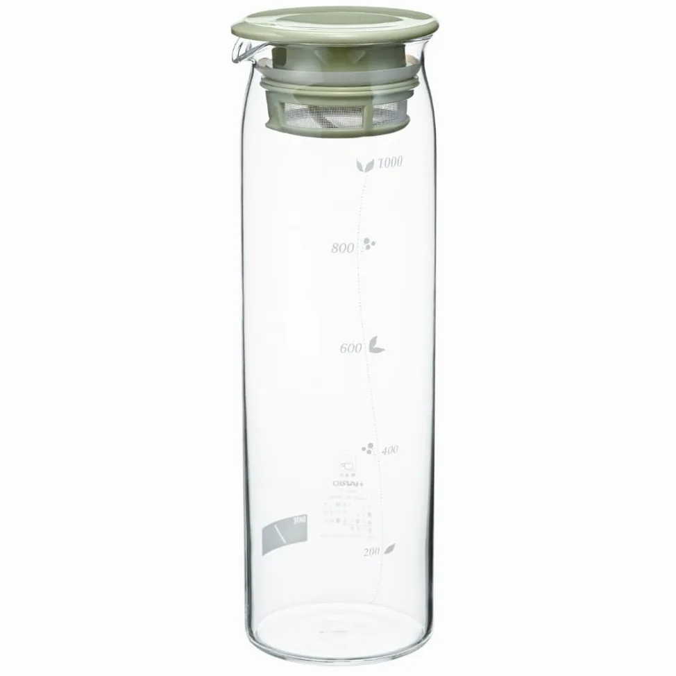 HARIO Mizudashi Cold Brew - Bottiglia per tè, 1000 ml, colore: verde fumo