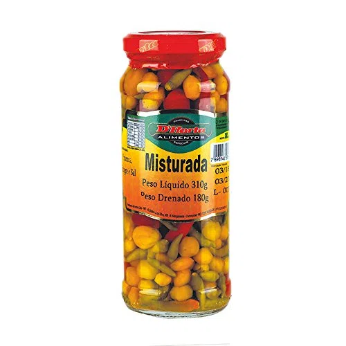 Mix di peperoncini, vetro 310 g (peso sgocciolato 180 g) - Pimenta Misturada D´HORTA 310g