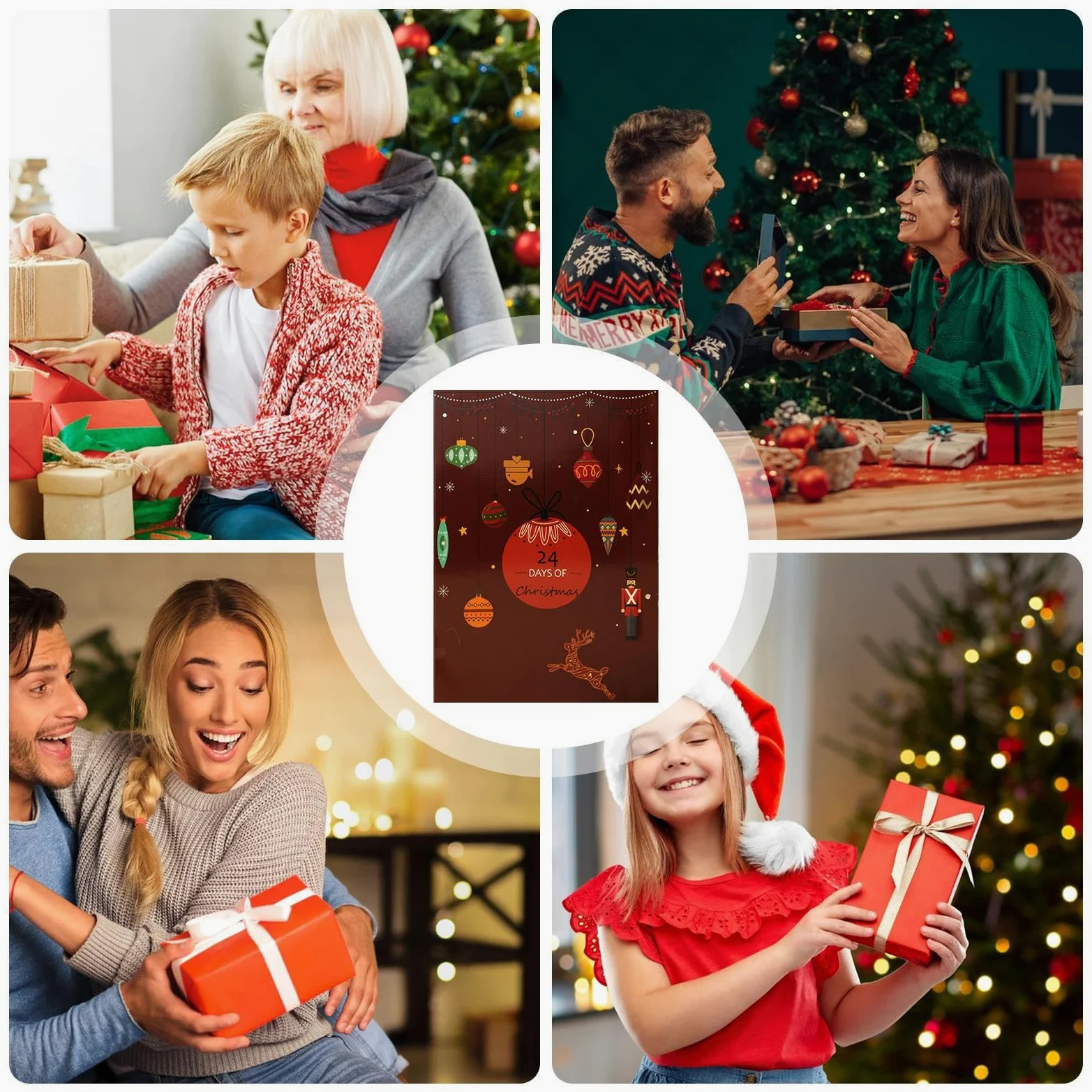 Calendario 'Avvento - 24 giorni vuoto riutilizzabile favori di festa | Conto alla rovescia Decorazione | Per soggiorno, camera da , festa scolastica attività familiare