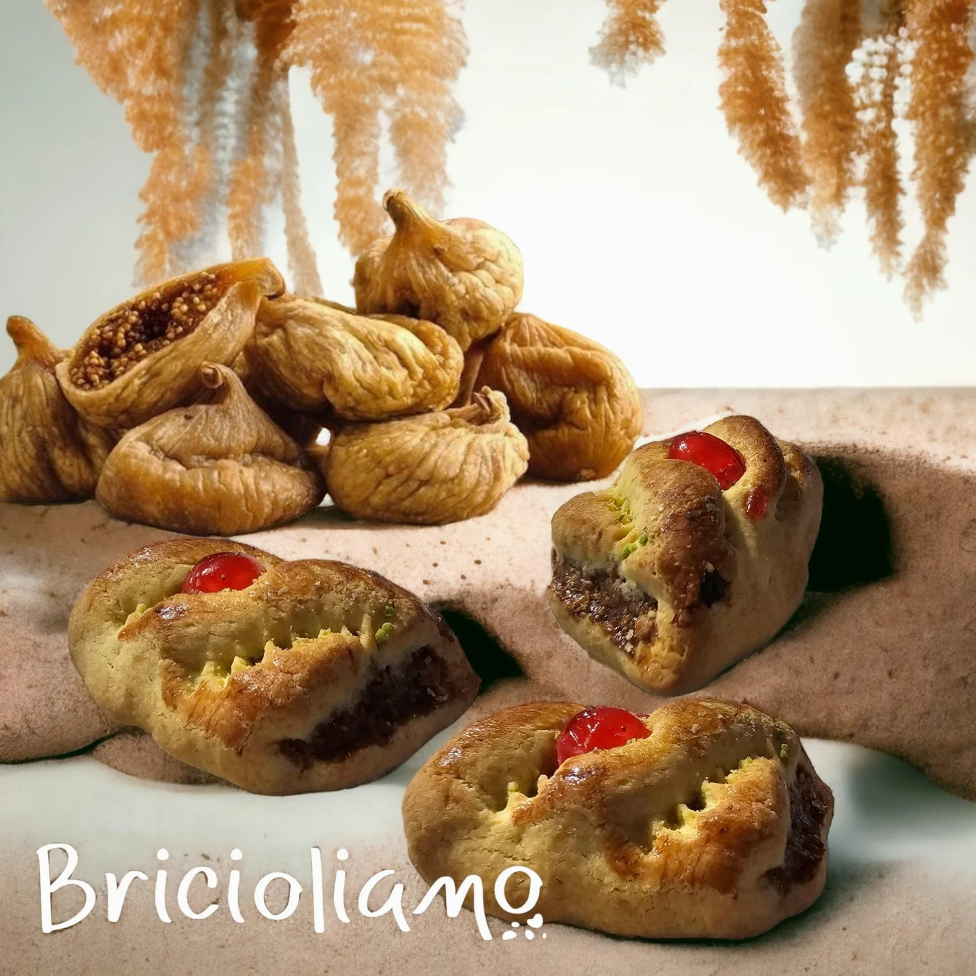 BRICIOLIAMO...[ 3 Kg. ] Dolci tipici Siciliani Specialità Autunnali - Paste di Mandorla Classiche - Tronchetti Ripeni all'Arancia - Tronchetti Ripeni ai Fichi Secchi - Prodotti in Sicilia. (3 kg)