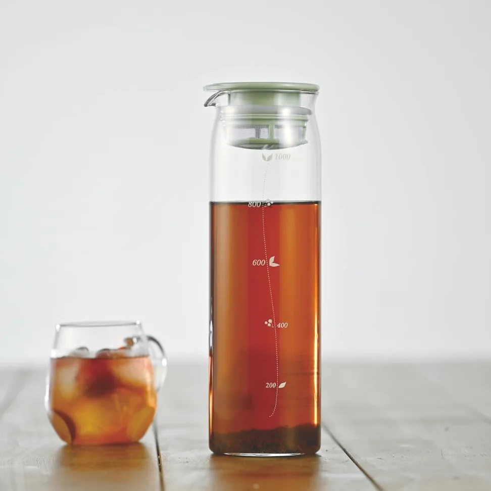 HARIO Mizudashi Cold Brew - Bottiglia per tè, 1000 ml, colore: verde fumo