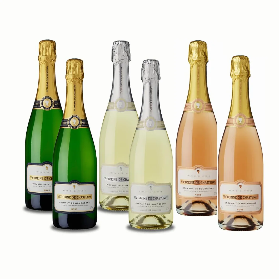 SUPER OFFERTA Box Cremant de Bourgogne Mix | Spumante Borgogna | Victorine de Chastenay | Francia | 6 Bottiglie 75cl | Idea Regalo