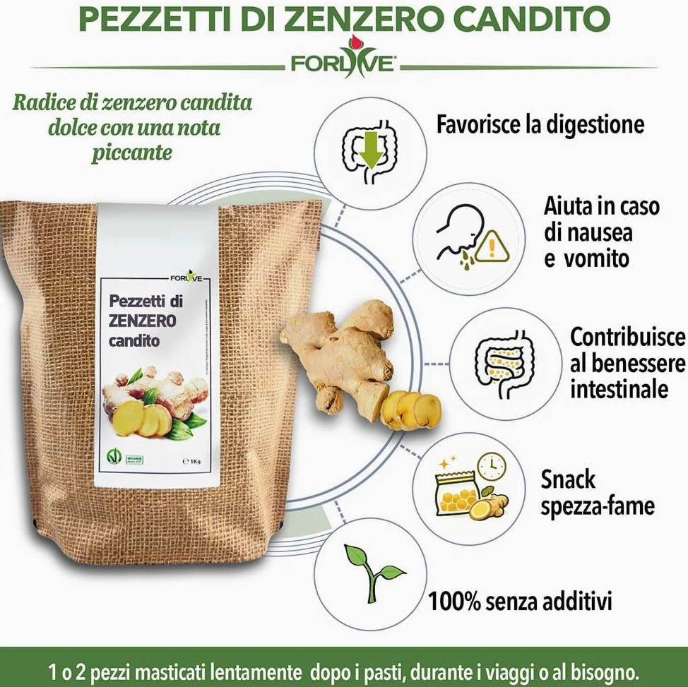 FORLIVE PEZZETTI DI ZENZERO CANDITO 1 KG