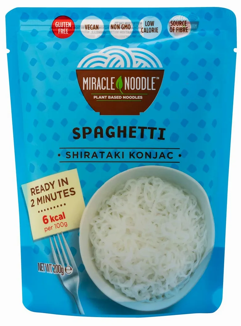 Spaghetti Shirataki Miracle Noodle. Nuova Generazione, Senza Odore e Senza Retrogusto. Adatto a Diete Paleo e Keto. Confezione da 10 pacchetti