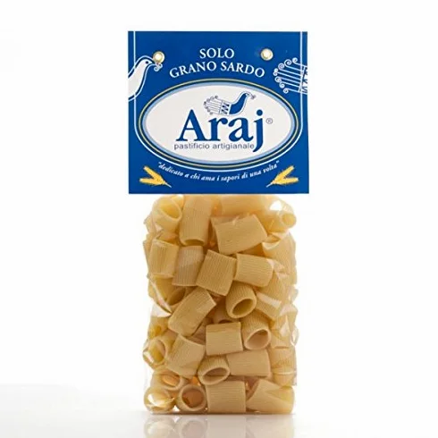18 x 300 gr - I Natalis sono una pasta di semola prodotta con grano duro coltivato in Sardegna, macinato a pietra. Impastata a freddo e trafilata al bronzo, con essiccazione a bassa temperatura